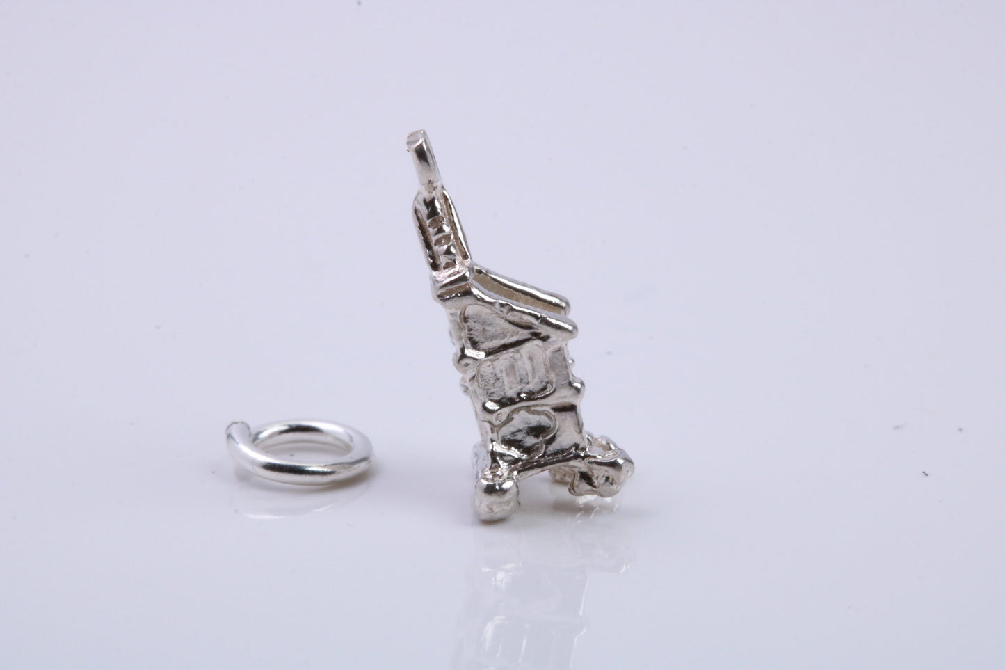Throne Charm, Traditional Charm, Made from Solid 925 Grade Sterling Silver, Complete with Attachment Link