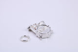 Drum Set Charm, Traditional Charm, Made from Solid 925 Grade Sterling Silver, Complete with Attachment Link