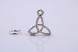 Trinity Knot Charm, Traditional Charm, Made from Solid 925 Grade Sterling Silver, Complete with Attachment Link