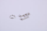 Musical Beam Note Charm, Traditional Charm, Made from Solid 925 Grade Sterling Silver, Complete with Attachment Link