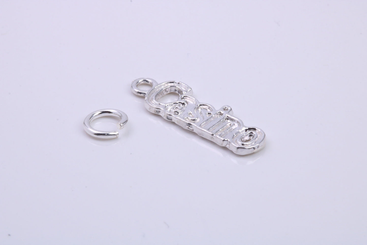 Casino Charm, Traditional Charm, Made from Solid 925 Grade Sterling Silver, Complete with Attachment Link