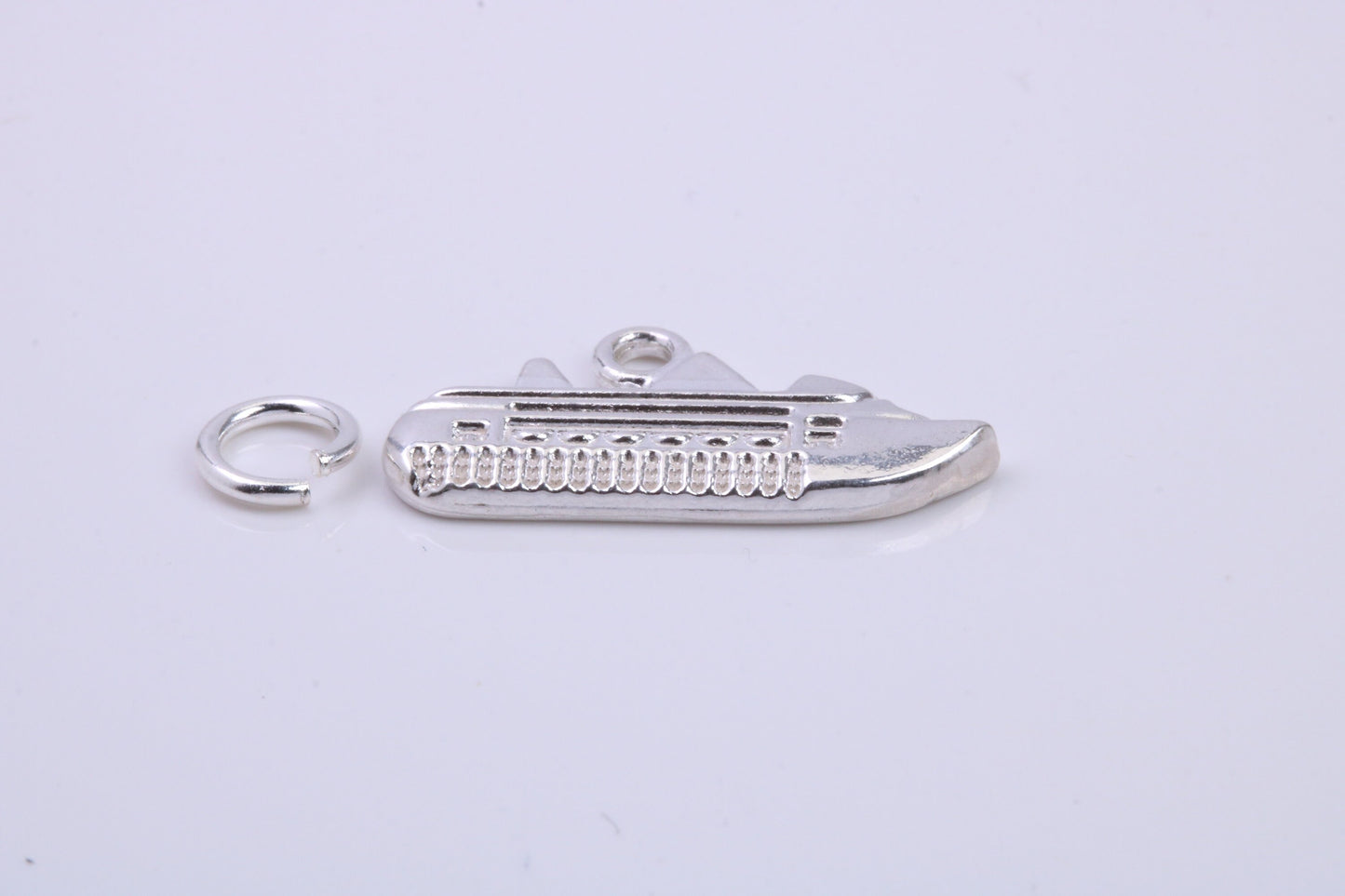 Cruise Ship Charm, Traditional Charm, Made from Solid 925 Grade Sterling Silver, Complete with Attachment Link