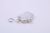 African Elephant Charm, Traditional Charm, Made from Solid 925 Grade Sterling Silver, Complete with Attachment Link