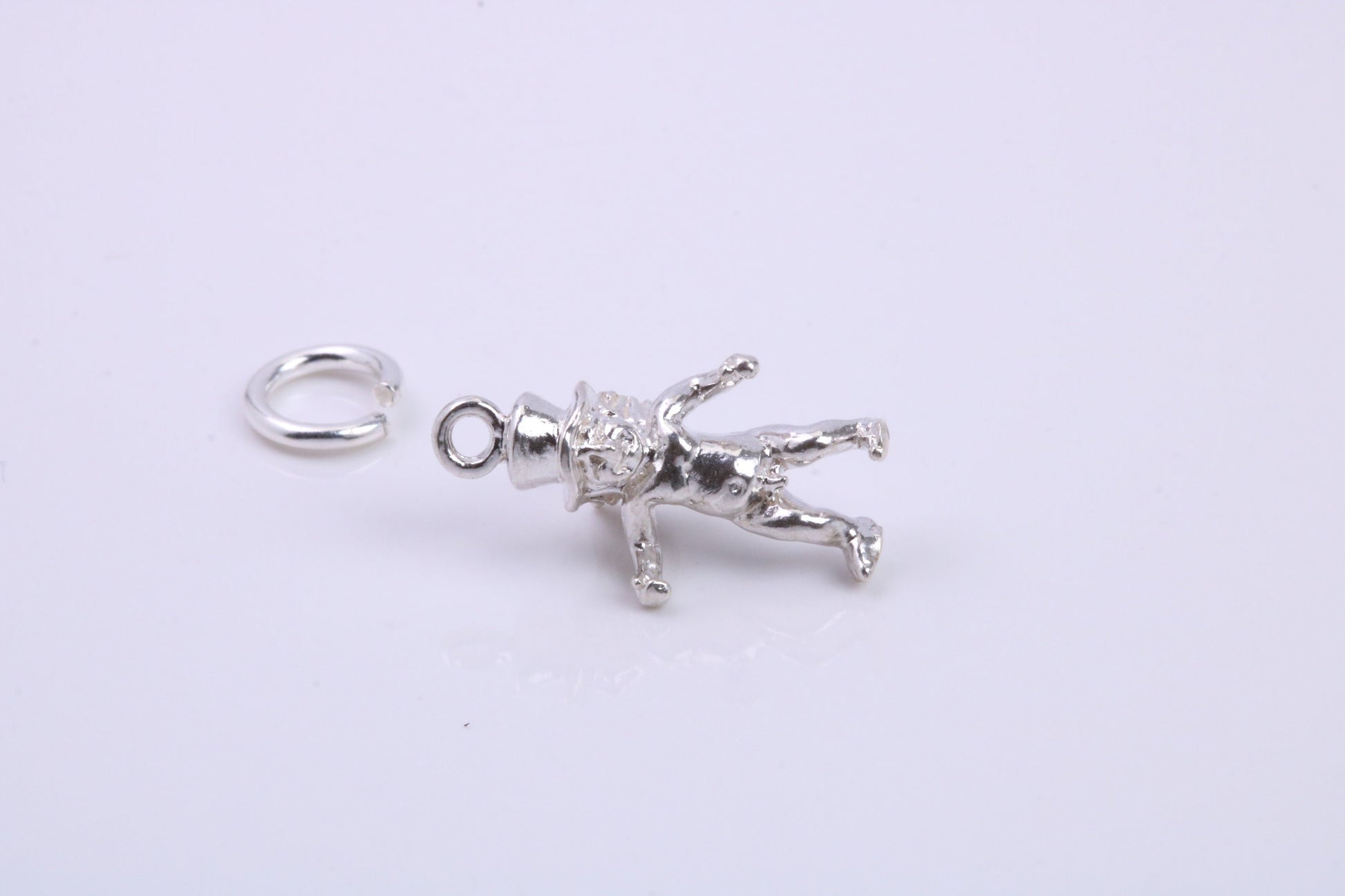 Leprechaun Charm, Traditional Charm, Made from Solid 925 Grade Sterling Silver, Complete with Attachment Link