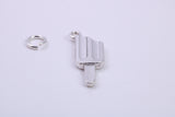 Ice Lolly Charm, Traditional Charm, Made from Solid 925 Grade Sterling Silver, Complete with Attachment Link