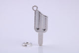 Ice Lolly Charm, Traditional Charm, Made from Solid 925 Grade Sterling Silver, Complete with Attachment Link