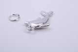 Dolphin Charm, Traditional Charm, Made from Solid 925 Grade Sterling Silver, Complete with Attachment Link