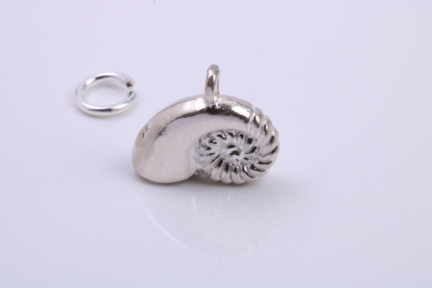 Sea Shell Charm, Traditional Charm, Made from Solid 925 Grade Sterling Silver, Complete with Attachment Link