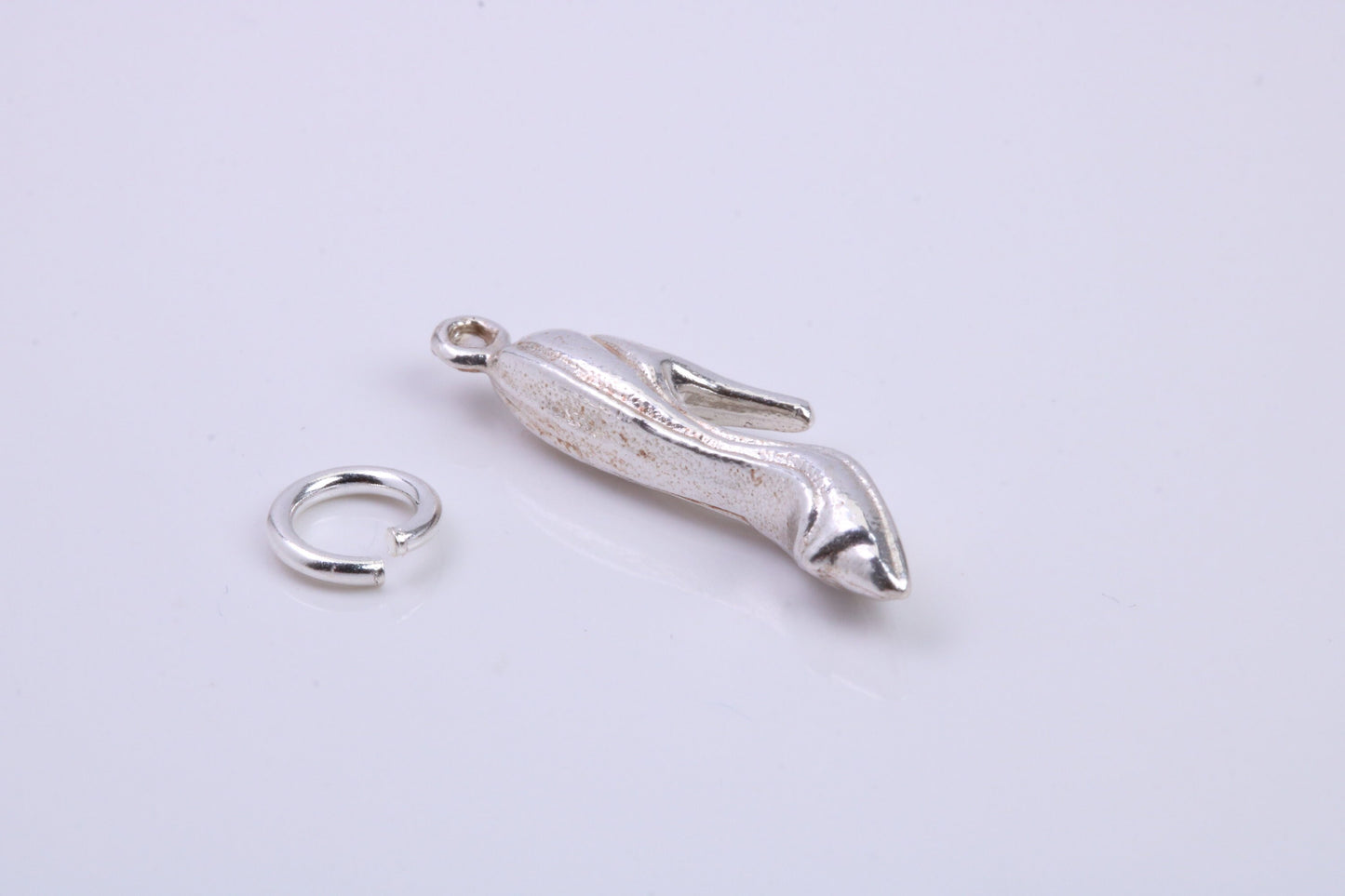 Stiletto Charm, Traditional Charm, Made from Solid 925 Grade Sterling Silver, Complete with Attachment Link