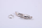 Stiletto Charm, Traditional Charm, Made from Solid 925 Grade Sterling Silver, Complete with Attachment Link