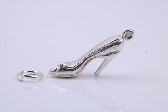 Stiletto Charm, Traditional Charm, Made from Solid 925 Grade Sterling Silver, Complete with Attachment Link
