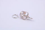 Royal Crown Charm, Traditional Charm, Made from Solid 925 Grade Sterling Silver, Complete with Attachment Link