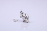 Scottish Terrier Dog Charm, Traditional Charm, Made from Solid 925 Grade Sterling Silver, Complete with Attachment Link