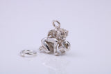 Cupid Charm, Traditional Charm, Made from Solid 925 Grade Sterling Silver, Complete with Attachment Link