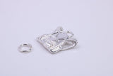 Back Pack Charm, Traditional Charm, Made from Solid 925 Grade Sterling Silver, Complete with Attachment Link