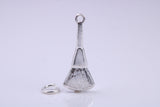 Make Up Brush Charm, Traditional Charm, Made from Solid 925 Grade Sterling Silver, Complete with Attachment Link