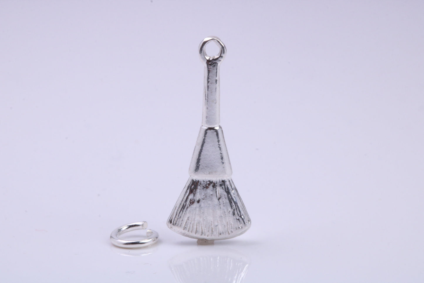 Make Up Brush Charm, Traditional Charm, Made from Solid 925 Grade Sterling Silver, Complete with Attachment Link