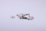 Sundae Charm, Traditional Charm, Made from Solid 925 Grade Sterling Silver, Complete with Attachment Link