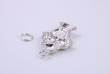 Sundae Charm, Traditional Charm, Made from Solid 925 Grade Sterling Silver, Complete with Attachment Link