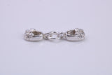 Baby Shoes Charm, Traditional Charm, Made from Solid 925 Grade Sterling Silver, Complete with Attachment Link