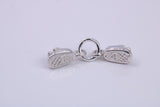 Baby Shoes Charm, Traditional Charm, Made from Solid 925 Grade Sterling Silver, Complete with Attachment Link
