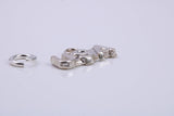 USA Charm, Traditional Charm, Made from Solid 925 Grade Sterling Silver, Complete with Attachment Link