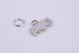 USA Charm, Traditional Charm, Made from Solid 925 Grade Sterling Silver, Complete with Attachment Link