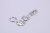 Violin Charm, Traditional Charm, Made from Solid 925 Grade Sterling Silver, Complete with Attachment Link