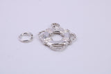 Lifebuoy Charm, Traditional Charm, Made from Solid 925 Grade Sterling Silver, Complete with Attachment Link