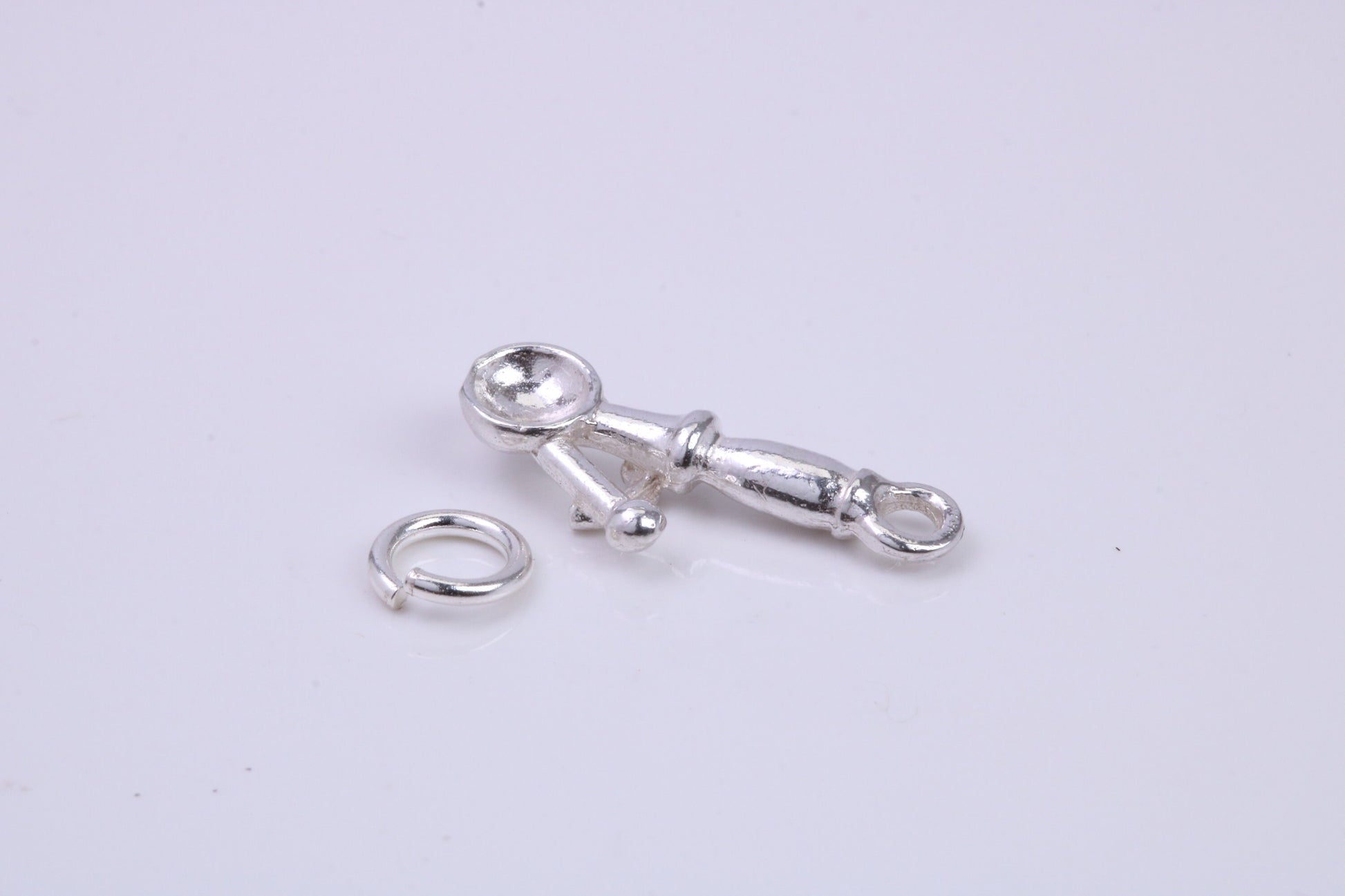 Ice Cream Scooper Charm, Traditional Charm, Made from Solid 925 Grade Sterling Silver, Complete with Attachment Link