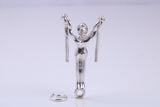 Gymnast Charm, Traditional Charm, Made from Solid 925 Grade Sterling Silver, Complete with Attachment Link