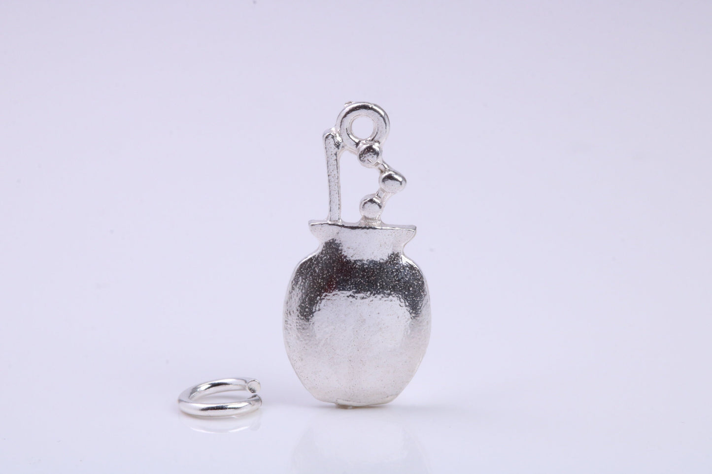 Cooking Pot Charm, Traditional Charm, Made from Solid 925 Grade Sterling Silver, Complete with Attachment Link