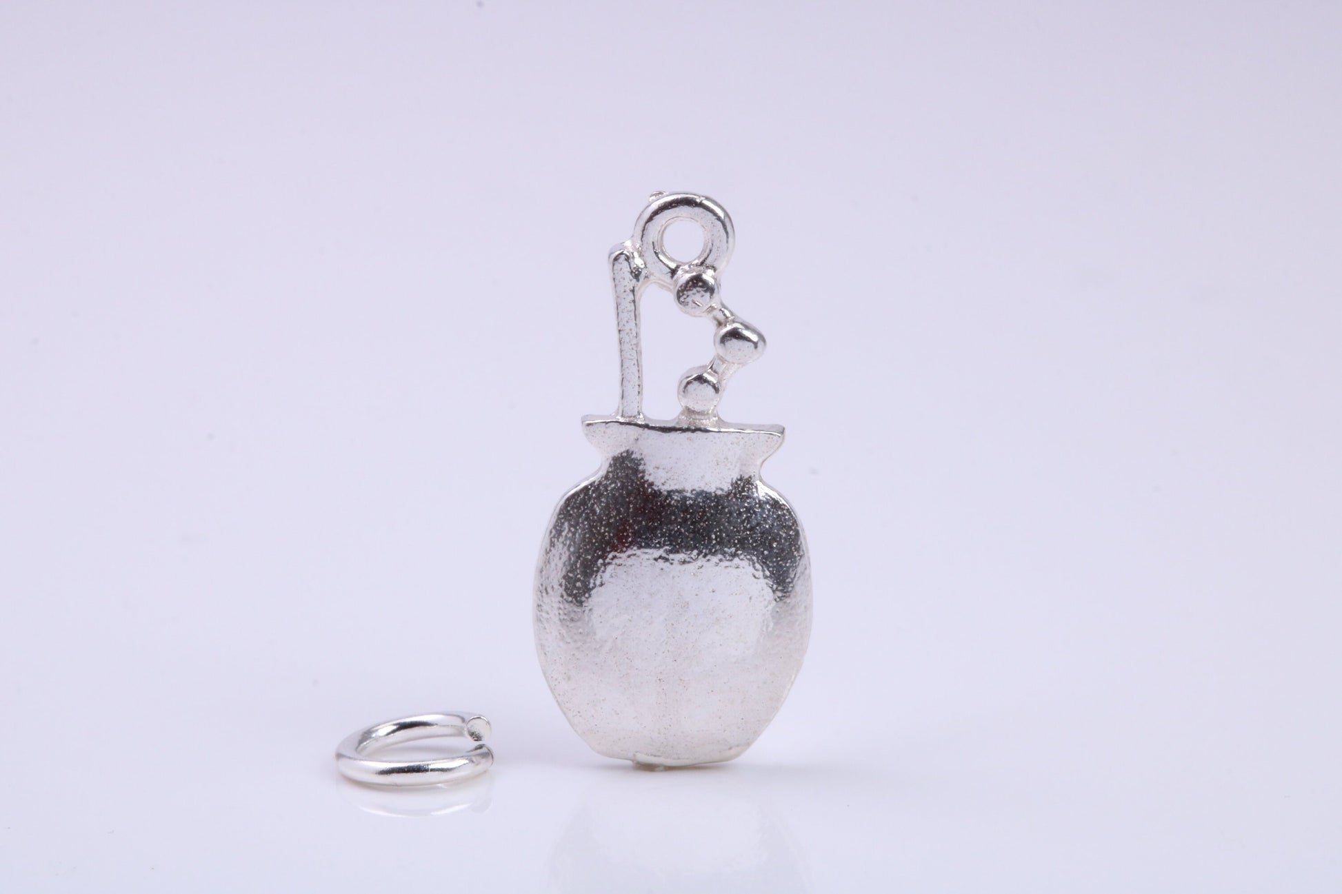 Cooking Pot Charm, Traditional Charm, Made from Solid 925 Grade Sterling Silver, Complete with Attachment Link