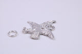 Eagle Charm, Traditional Charm, Made from Solid 925 Grade Sterling Silver, Complete with Attachment Link