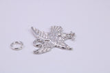 Eagle Charm, Traditional Charm, Made from Solid 925 Grade Sterling Silver, Complete with Attachment Link