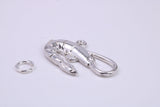 Shrimp Charm, Traditional Charm, Made from Solid 925 Grade Sterling Silver, Complete with Attachment Link