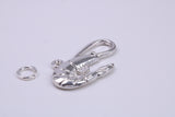 Shrimp Charm, Traditional Charm, Made from Solid 925 Grade Sterling Silver, Complete with Attachment Link