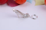 Stiletto Charm, Traditional Charm, Made from Solid 925 Grade Sterling Silver, Complete with Attachment Link