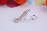 Stiletto Charm, Traditional Charm, Made from Solid 925 Grade Sterling Silver, Complete with Attachment Link