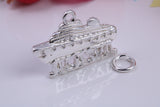 Alaska Cruise Charm, Traditional Charm, Made from Solid 925 Grade Sterling Silver, Complete with Attachment Link