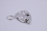 King Tutankhamun Charm, Traditional Charm, Made from Solid 925 Grade Sterling Silver, Complete with Attachment Link