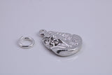 King Tutankhamun Charm, Traditional Charm, Made from Solid 925 Grade Sterling Silver, Complete with Attachment Link