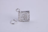 Book of Spells Charm, Traditional Charm, Made from Solid 925 Grade Sterling Silver, Complete with Attachment Link