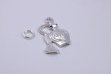 Perfume Bottle Charm, Traditional Charm, Made from Solid 925 Grade Sterling Silver, Complete with Attachment Link