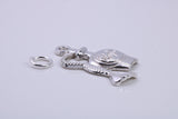 Perfume Bottle Charm, Traditional Charm, Made from Solid 925 Grade Sterling Silver, Complete with Attachment Link