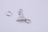 Wizards Hat Charm, Traditional Charm, Made from Solid 925 Grade Sterling Silver, Complete with Attachment Link