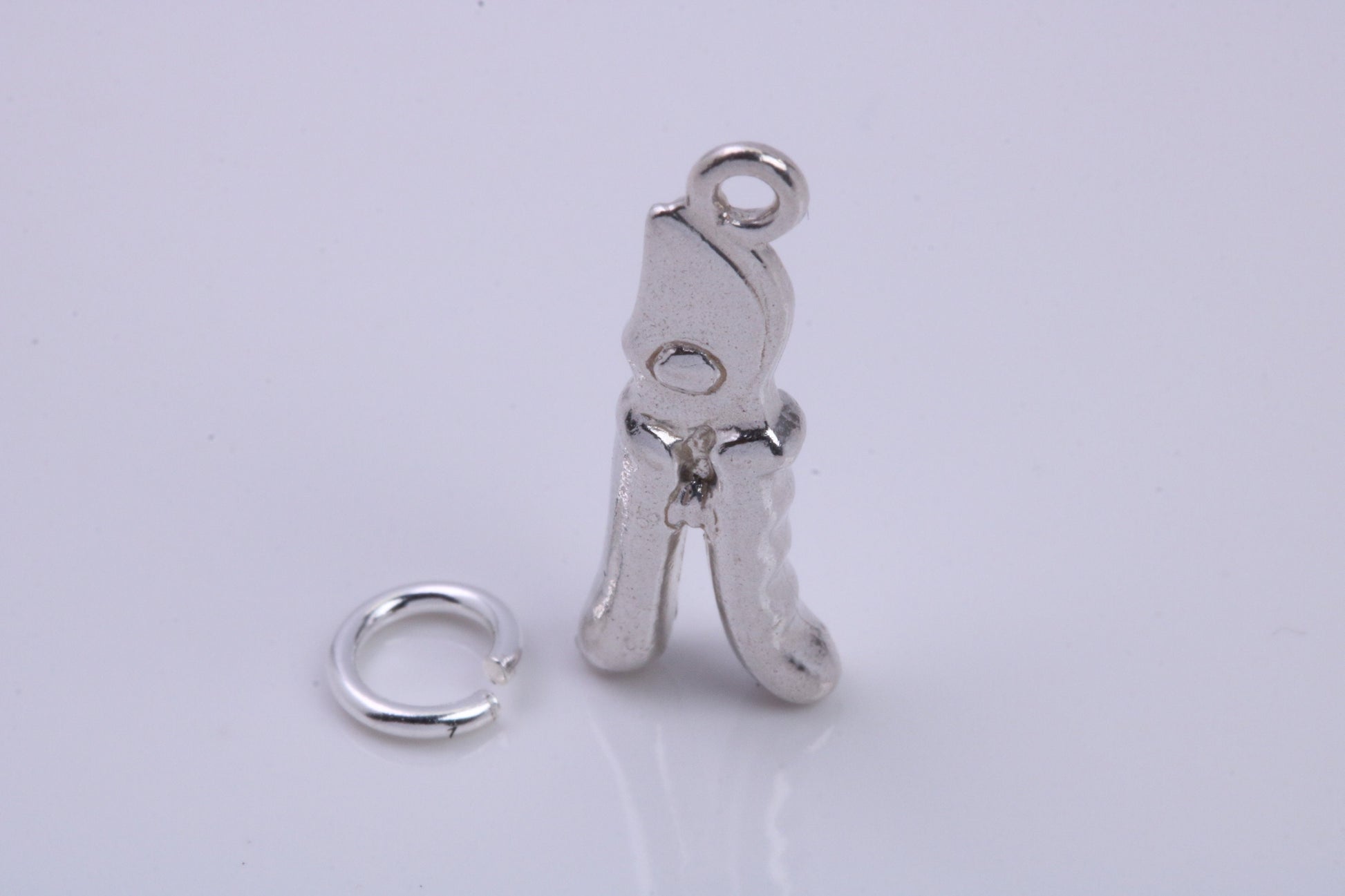 Garden Secateurs Charm, Traditional Charm, Made from Solid 925 Grade Sterling Silver, Complete with Attachment Link