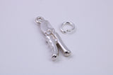 Garden Secateurs Charm, Made from Solid Cast Silver, Complete with Attachment Link