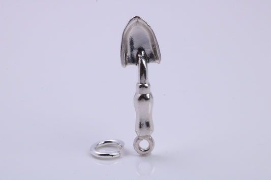 Garden Trowel Charm, Traditional Charm, Made from Solid 925 Grade Sterling Silver, Complete with Attachment Link