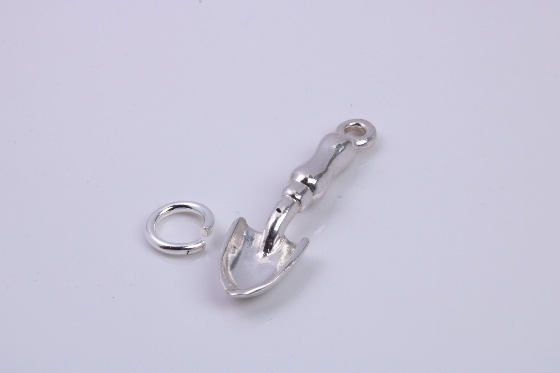 Garden Trowel Charm, Traditional Charm, Made from Solid 925 Grade Sterling Silver, Complete with Attachment Link